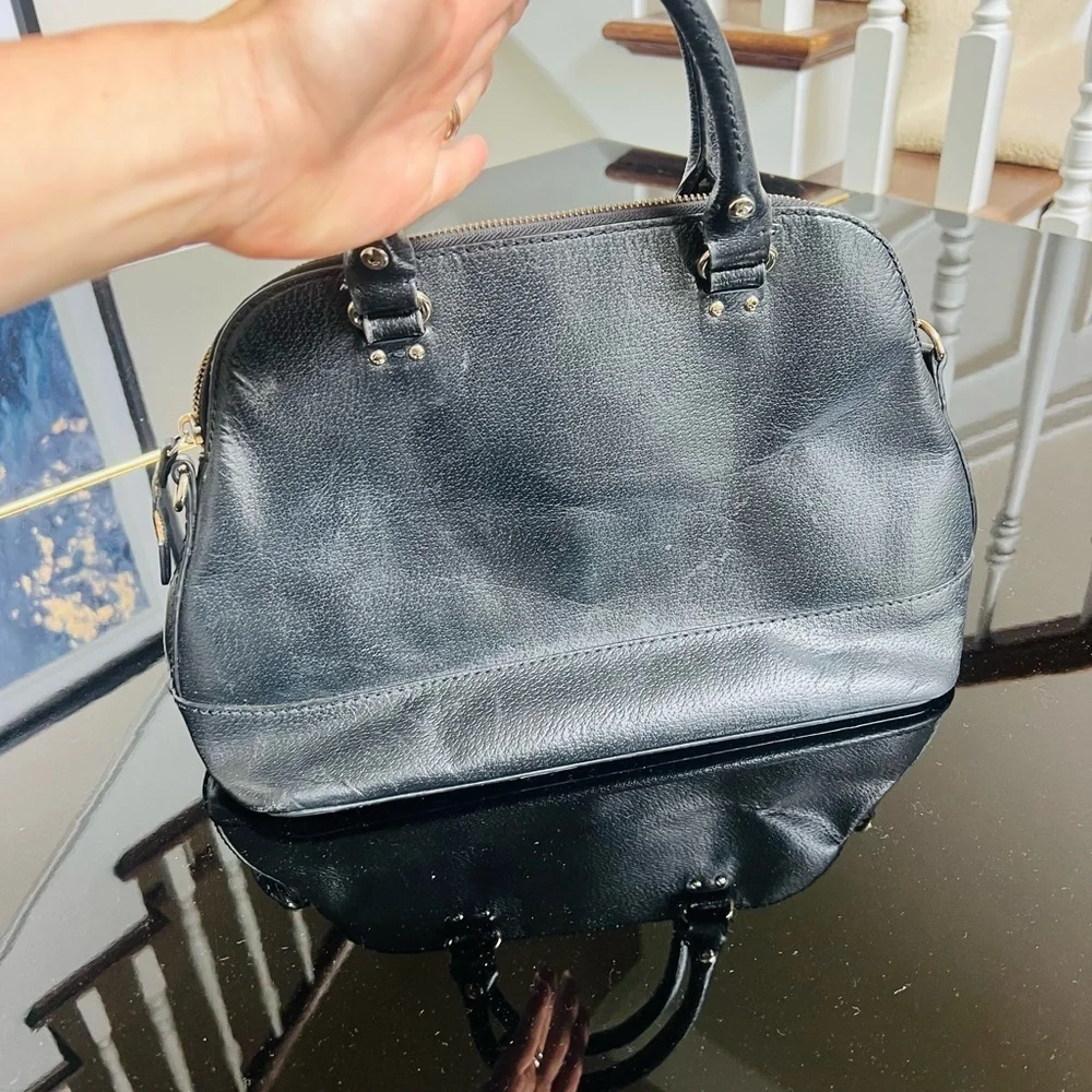 Kate Spade Black Satchel with Glossy Finish
